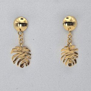 ZARCILLOS CON DIJE HOJA